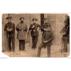 Postal circulada de gendarmes  Au pays basque 1904