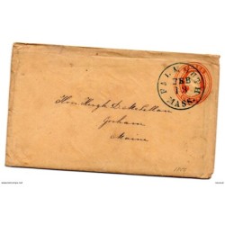 Sobre con carta en su interior de 1856