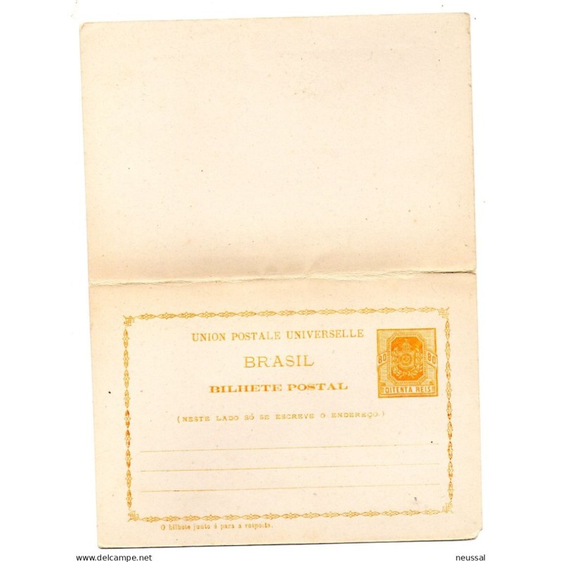 Entero postal doble de brasil