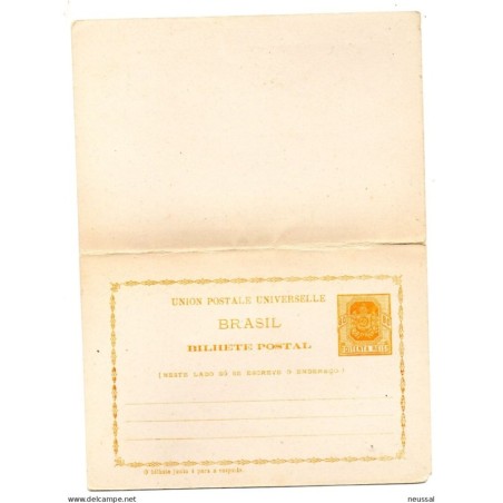 Entero postal doble de brasil