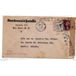 Carta de 1938 Puerto rico con censura republica española