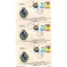 3 cartas certificadas de 1983 uruguay