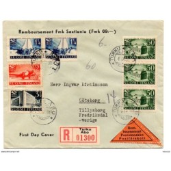 Carta de finlandia de 1938 certificada