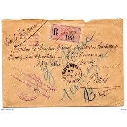 Carta certificada de tarbes  de 1945  matasellos militaire