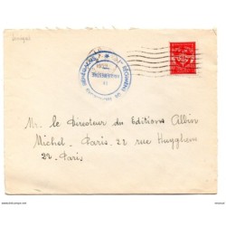 Carta con matasellos 1 regimiento de trailleurs senegalais  1959