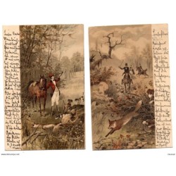 2 Tarjetas postales  Heyer circuladas de 1903