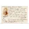 Tarjeta postal circulada con foto dedicada impresa de 1903
