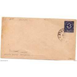 Sobre entero postal  con matasellos de 1888 stuttgart