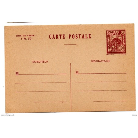 Entero postal de tunez