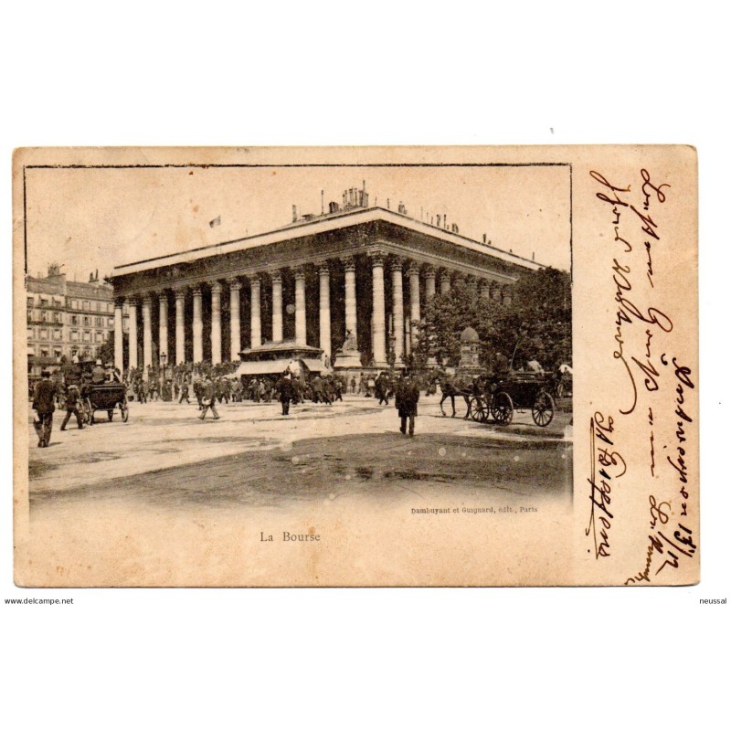 Tarjeta postal la bourse circulada Tarjeta postal la bourse circulada