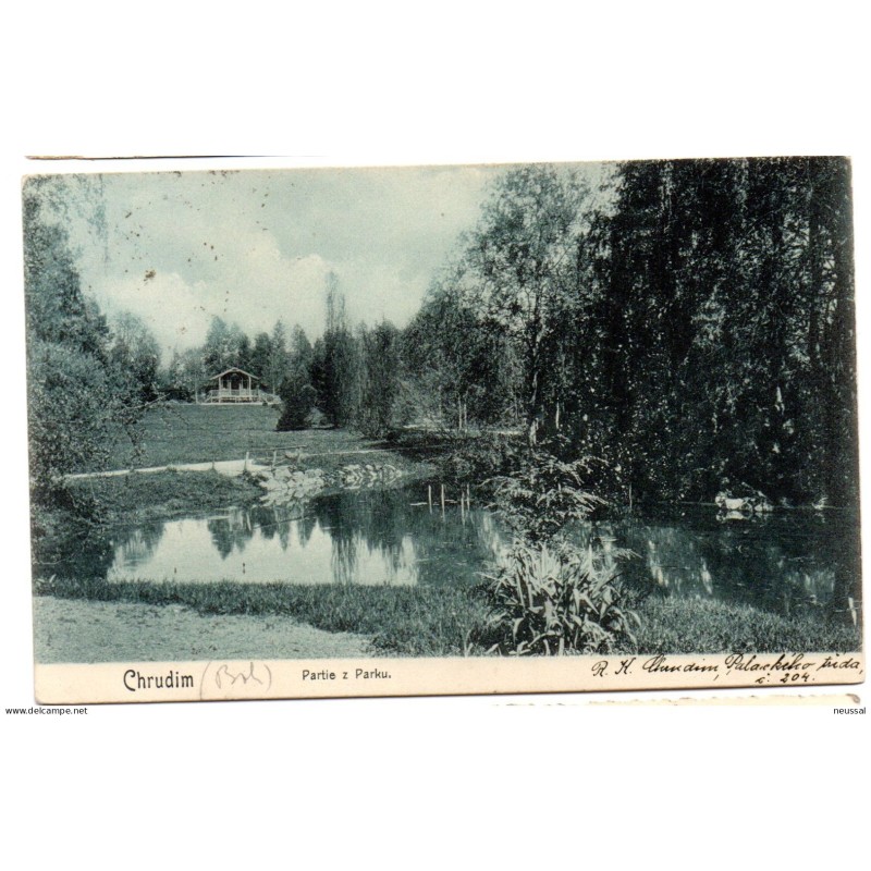 Tarjeta postal circulada de chrudim de 1909 checoslovaquia Tarjeta postal circulada de chrudim de 1909 checoslovaquia