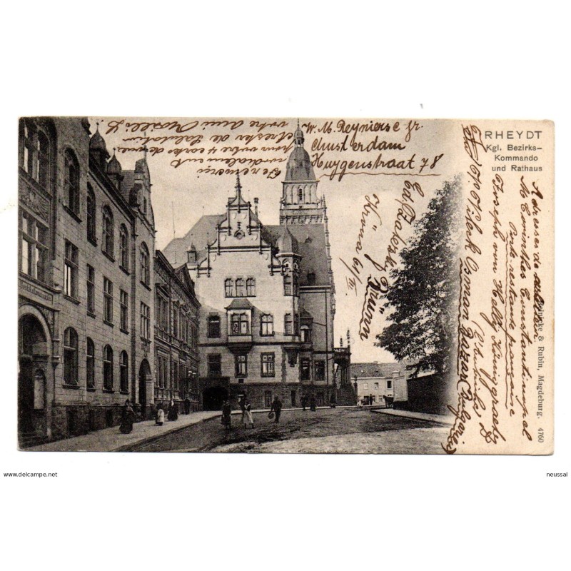 Tarjeta postal circulada rheydt 1903 Tarjeta postal circulada rheydt 1903