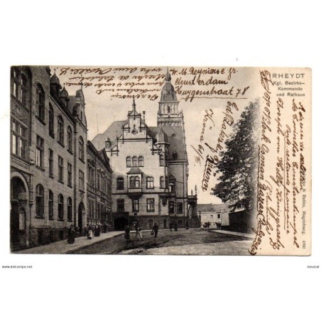 Tarjeta postal  circulada rheydt  1903