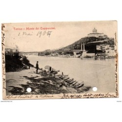 Tarjeta postal  circulada 1904  Torino Monte dei cappuccini
