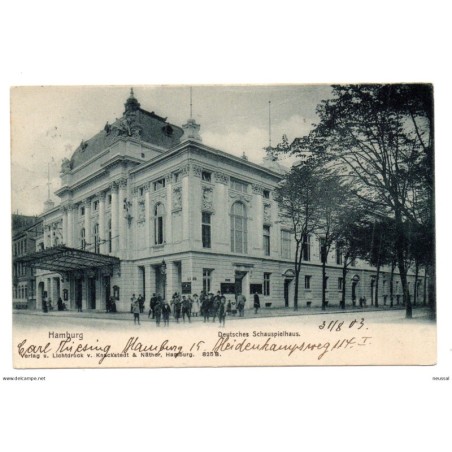 Tarjeta postal  circulada 1903 Hamburgo