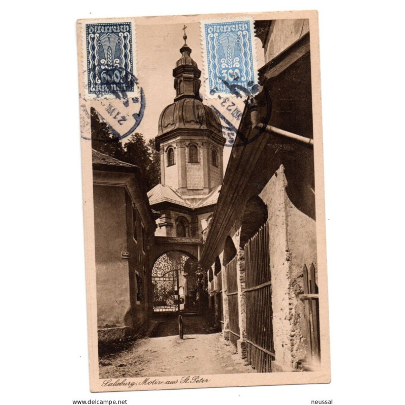 Tarjeta postal circulada 1923 salzburg Tarjeta postal circulada 1923 salzburg