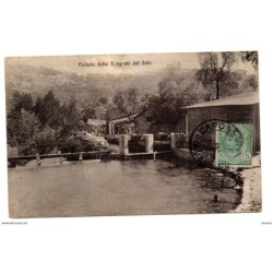 Tarjeta postal circulada de veduta delle sorgenti del sele