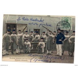 Tarjeta infanteria alemana circulada 1908