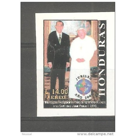 Sello sin dentar de honduras tematica papal