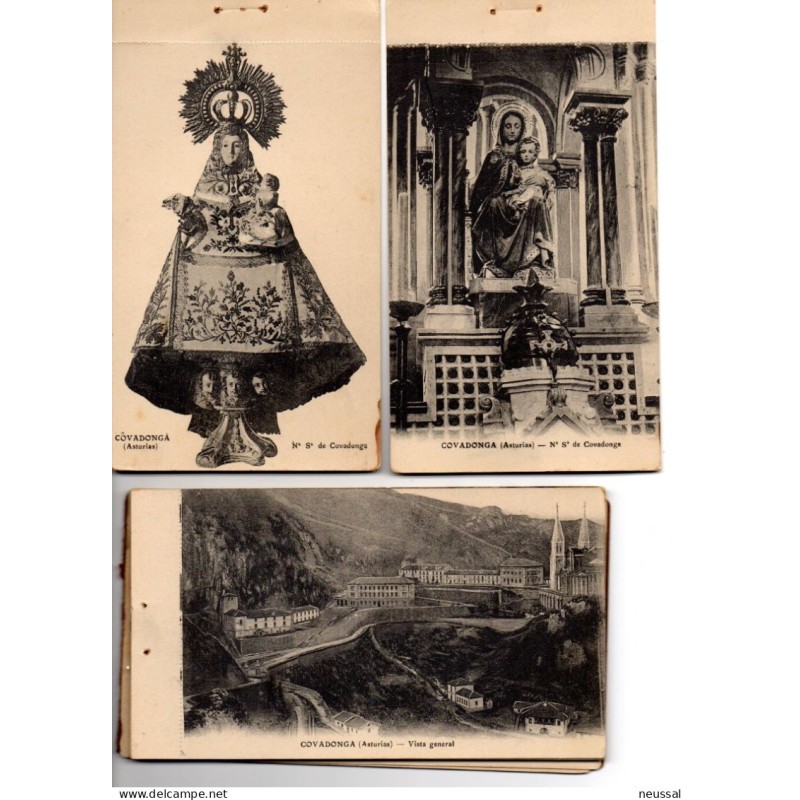 9 postales originales de Covadonga Asturias de época Adjunto muestras de dicho carnet 9 postales originales de Covadonga Asturias de época Adjunto muestras de dicho carnet