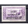 Sello de Andorra con sobrecarga invertida Elections  setembre 1933 2c violeta  con marquilla