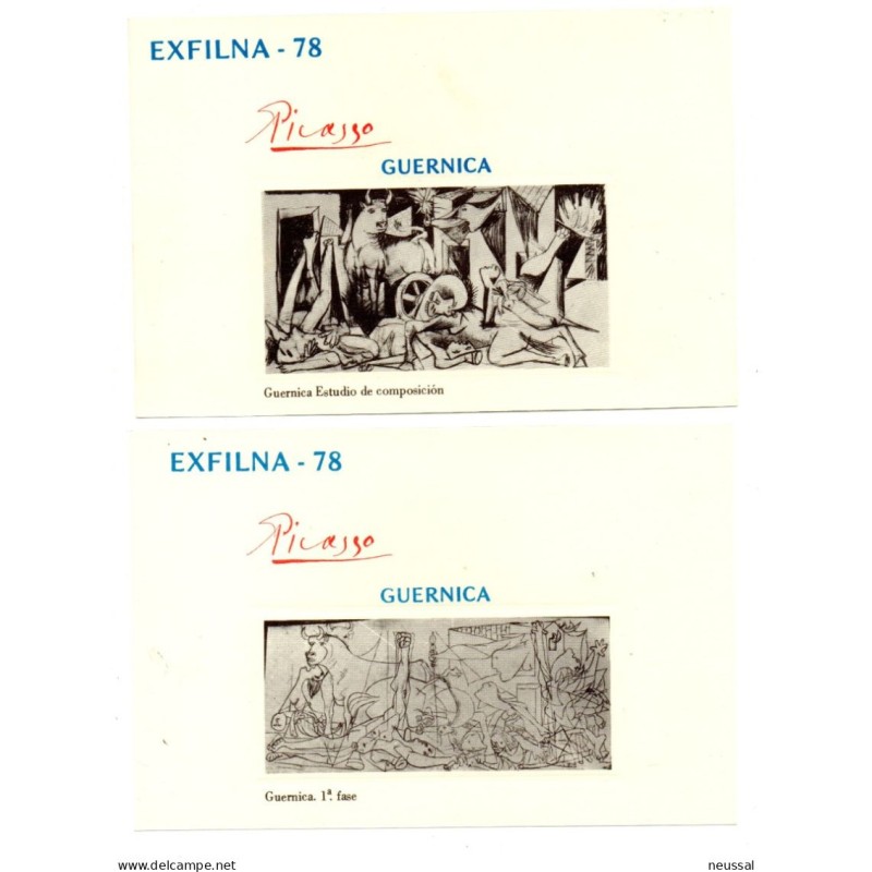 Hoja recuerdo Estudio composicion guernica España Hoja recuerdo Estudio composicion guernica España