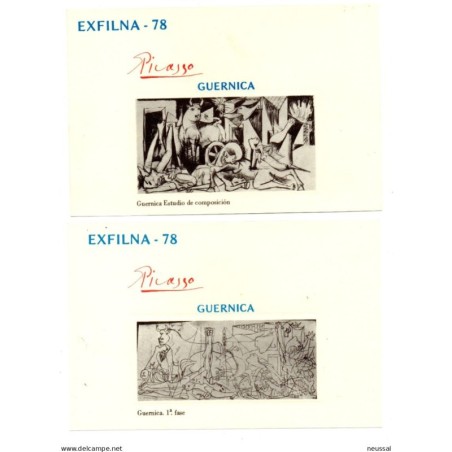 Hoja recuerdo Estudio composicion guernica  España