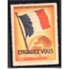 Viñeta de guerra bandera francia