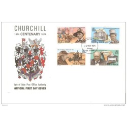 Carta con sellos dechurcill  isla de man