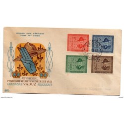 Sobre circulado de 1953 liechtentein