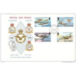 Carta con sellos aviones  isla de man