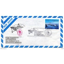 Carta con matasellos  de primer transporte ultraliviano de 1991