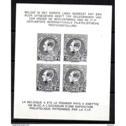 Hoja recuerdo de belgica