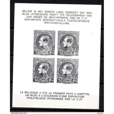 Hoja recuerdo de belgica