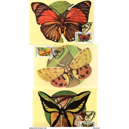 24 tarjetas maximas de mariposas rumania