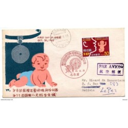 Carta con matasellos de 1965 japon
