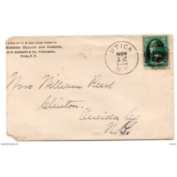 Carta  con matasellos Utica de 1881