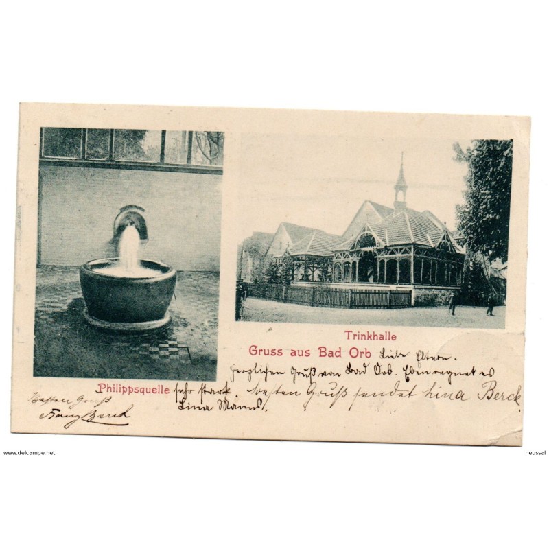Tarjeta postal circulada de bad orb 1902 Tarjeta postal circulada de bad orb 1902