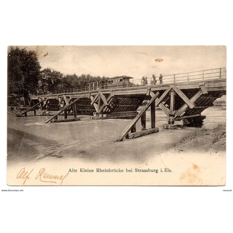 Tarjeta postal circulada de Alte kleine rheinbrucke bei strassburg Tarjeta postal circulada de Alte kleine rheinbrucke bei strassburg