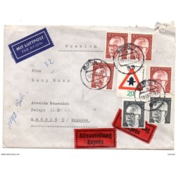 Carta certificada de alemania con matasellos bonn