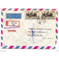 Carta certificada de checoslovaquia 1983