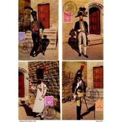 7 tarjetas  1 sobre de jornadas napoleonicas