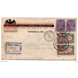 Carta de  mexico con certificad upu de 1936