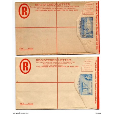 2 cartas registradas de barbados