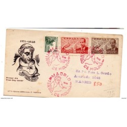 Carta con matasellos de tirso de molina de 1948
