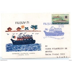 Tarjeta  con matasellos de 1971 Angola