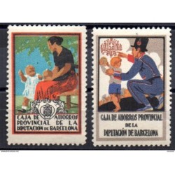 2 viñetas caja de ahorros provincial diputacion de barcelona