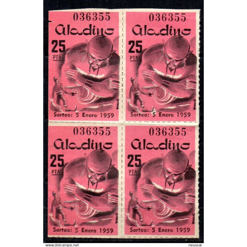 4 viñetas aladino de 1959 4 viñetas aladino de 1959
