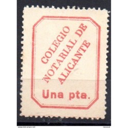 Viñeta  colegio notarial de alicante 1 pta
