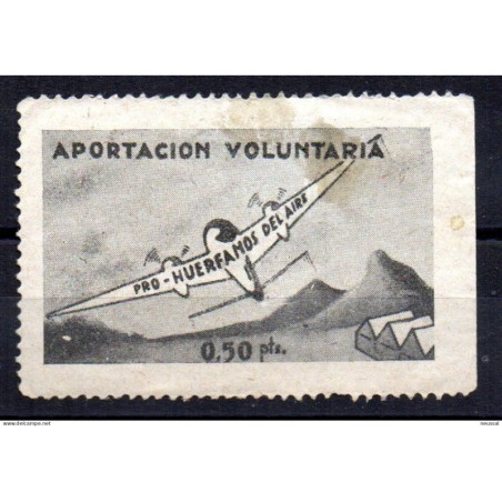 Viñeta de aportacion voluntaria pro huerfanos del aire
